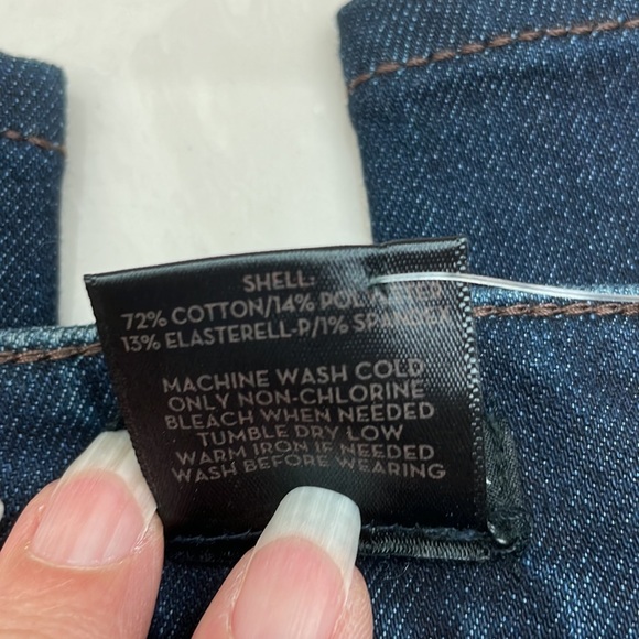 NWT Ann Taylor Mod Straight Mid Rise Dark Wash Jeans Sz 2 - Picture 3 of 5